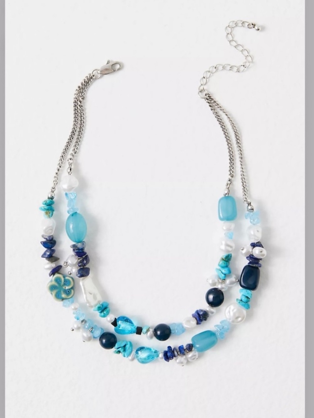 Free people steal the show choker blue